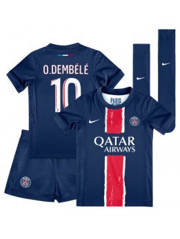 Paris Saint-Germain Ousmane Dembele #10 Replika Hemmakläder Barn 2024-25 Kortärmad (+ byxor)